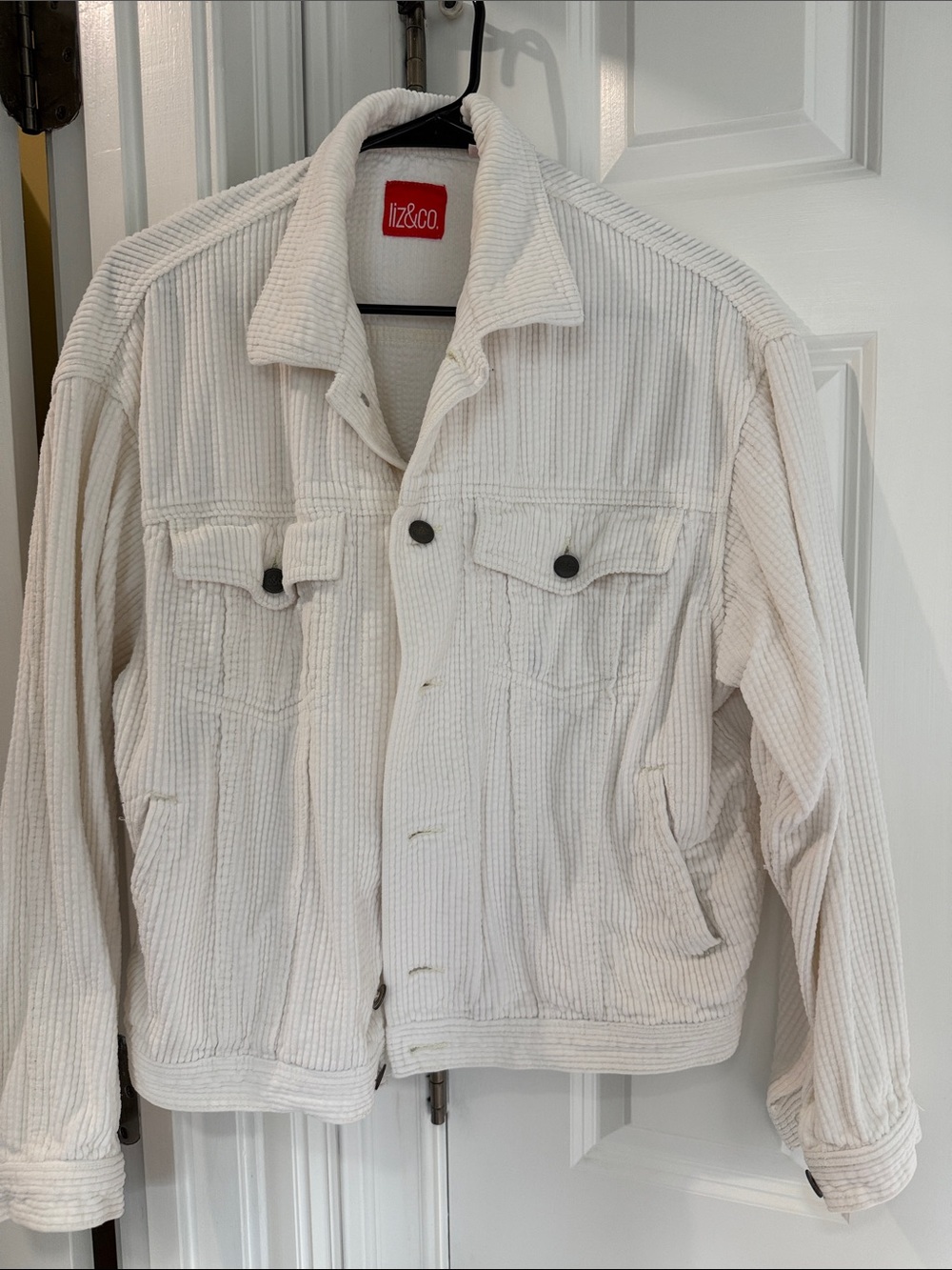 liz & co. Cream Corduroy Jacket